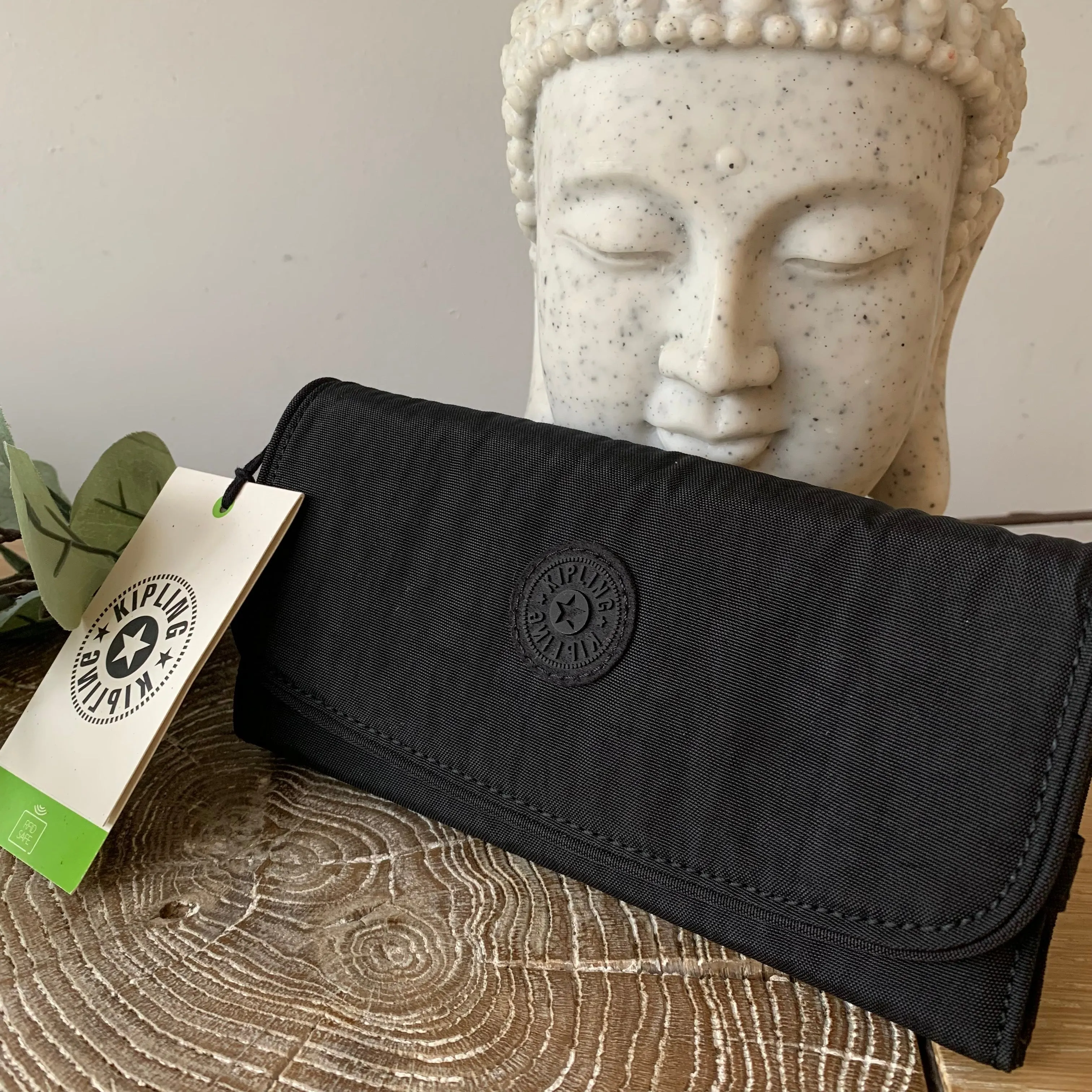 Kipling Money Land Large Purse in Black Noir