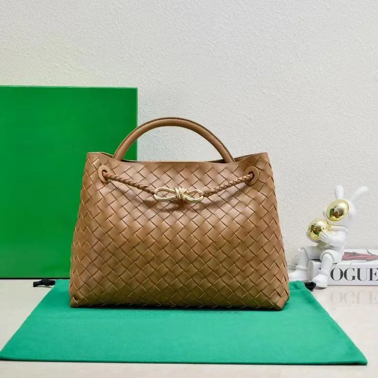 Lambskin Leather Knotted Intrecciato Shoulder Bag | Woven Handbag With Metal Buckle, Daily Fashion Designer Bag, Woven Shoulder Purse
