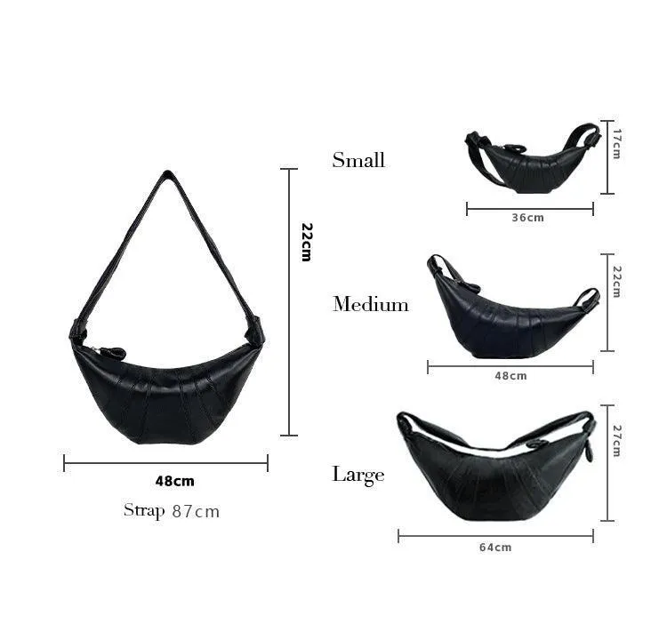 Large & Medium Lambskin Zipped Crossbody Hobo Bag, Leather Designer Shoulder Bag, Women Soft Leather Handbag, Lambskin Leather Hobo Purse, Leather Shoulder Bag