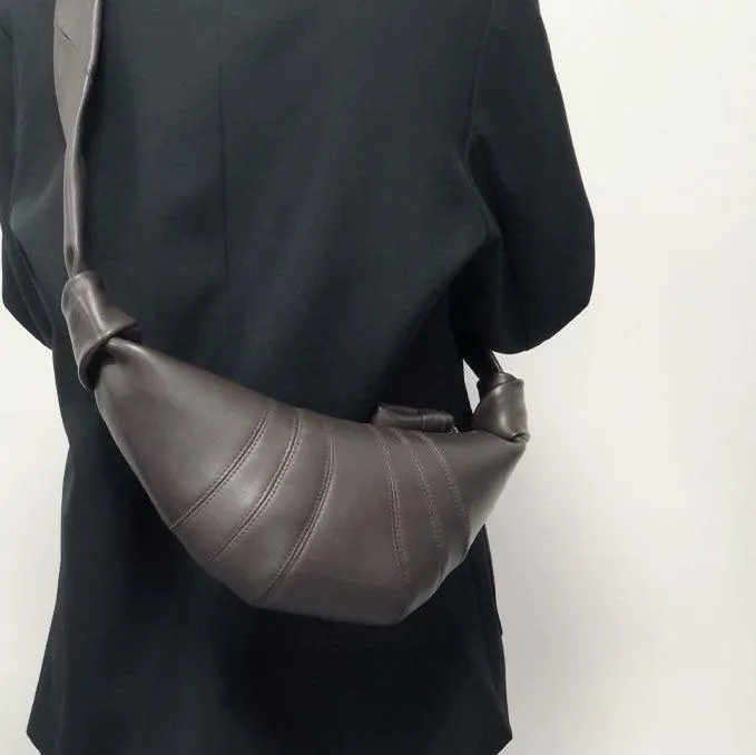 Large & Medium Lambskin Zipped Crossbody Hobo Bag, Leather Designer Shoulder Bag, Women Soft Leather Handbag, Lambskin Leather Hobo Purse, Leather Shoulder Bag