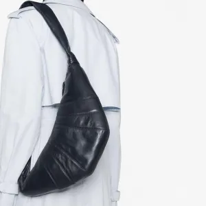 Large & Medium Lambskin Zipped Crossbody Hobo Bag, Leather Designer Shoulder Bag, Women Soft Leather Handbag, Lambskin Leather Hobo Purse, Leather Shoulder Bag
