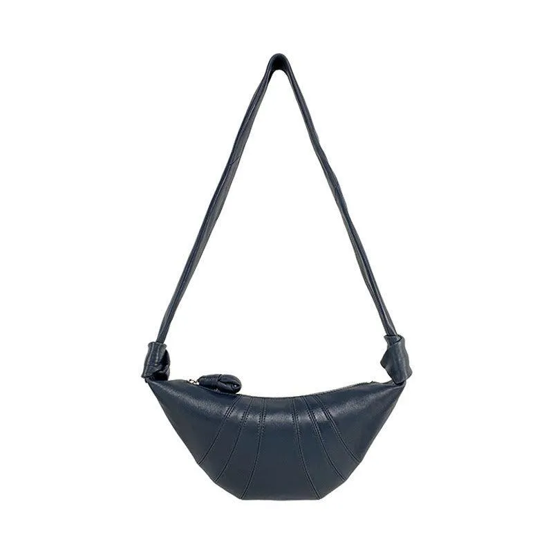 Large & Medium Lambskin Zipped Crossbody Hobo Bag, Leather Designer Shoulder Bag, Women Soft Leather Handbag, Lambskin Leather Hobo Purse, Leather Shoulder Bag