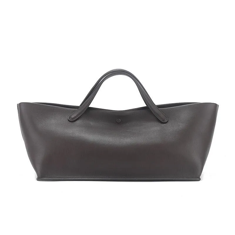 Large Genuine Leather Women's Tote | Versatile Commuter Crossbody Tote | Luxury Designer Bag