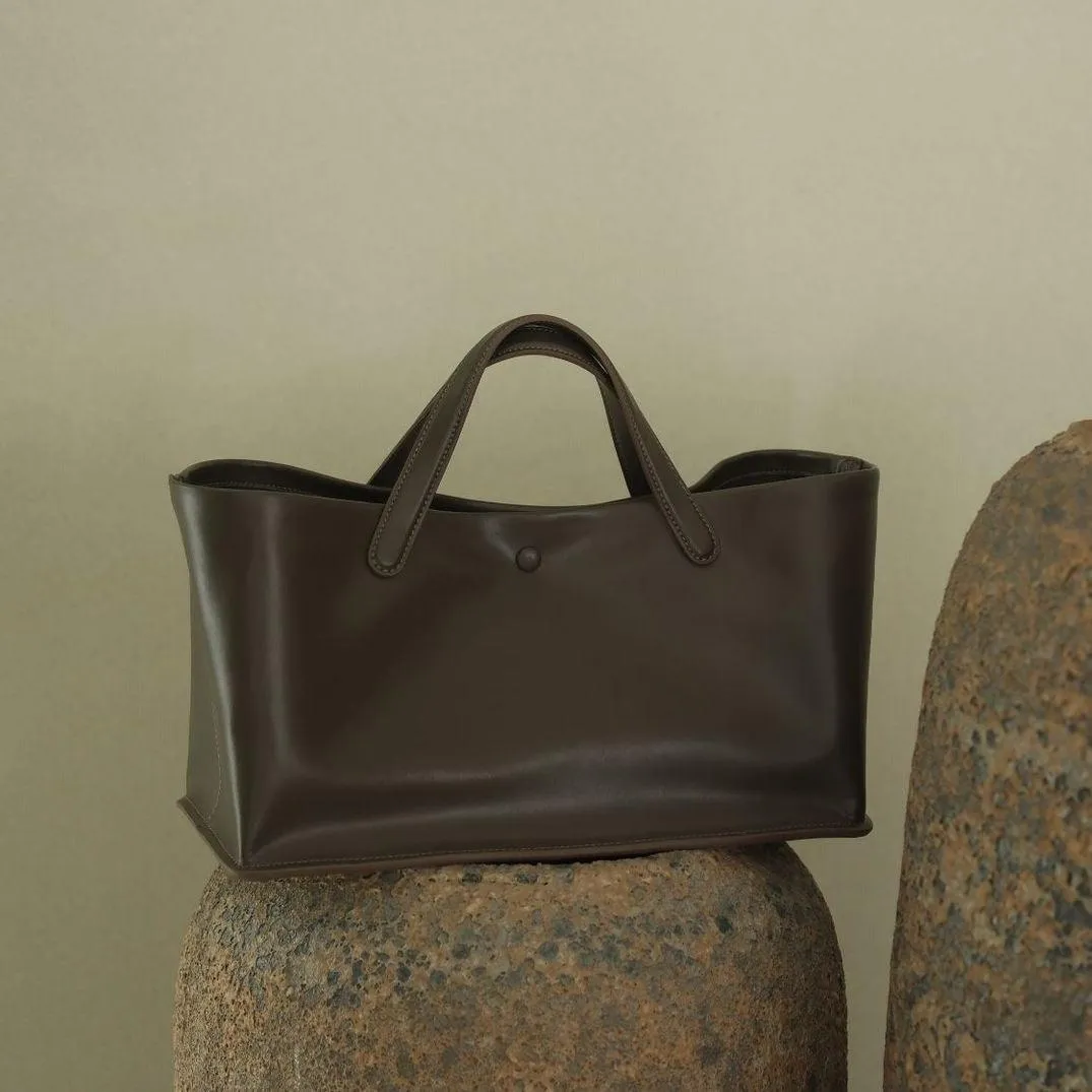 Large Genuine Leather Women's Tote | Versatile Commuter Crossbody Tote | Luxury Designer Bag