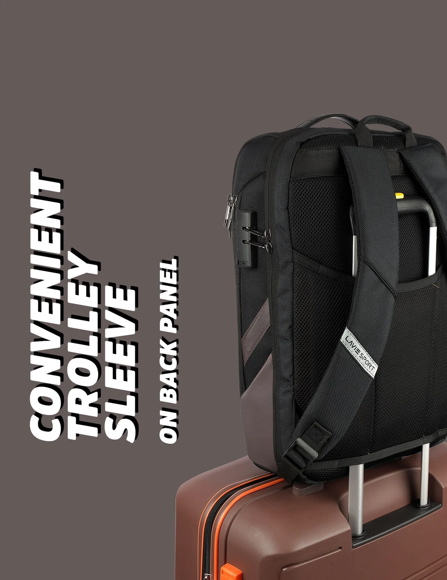 Lavie Sport Emperor 24L Anti-theft Laptop Backpack For Men & Women in Grey and Blue Colour