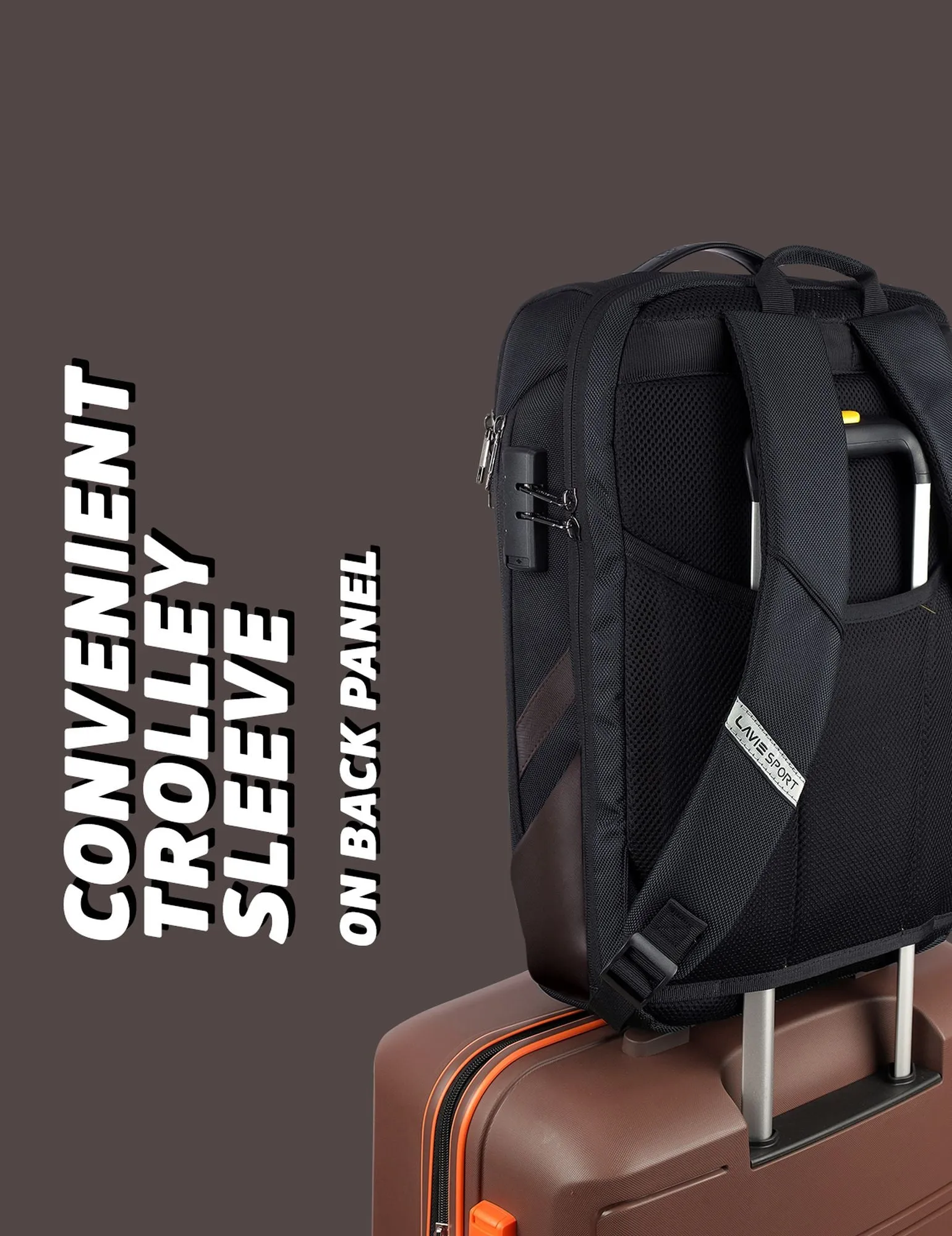 Lavie Sport Emperor 24L Anti-theft Laptop Backpack For Men & Women in Grey and Blue Colour