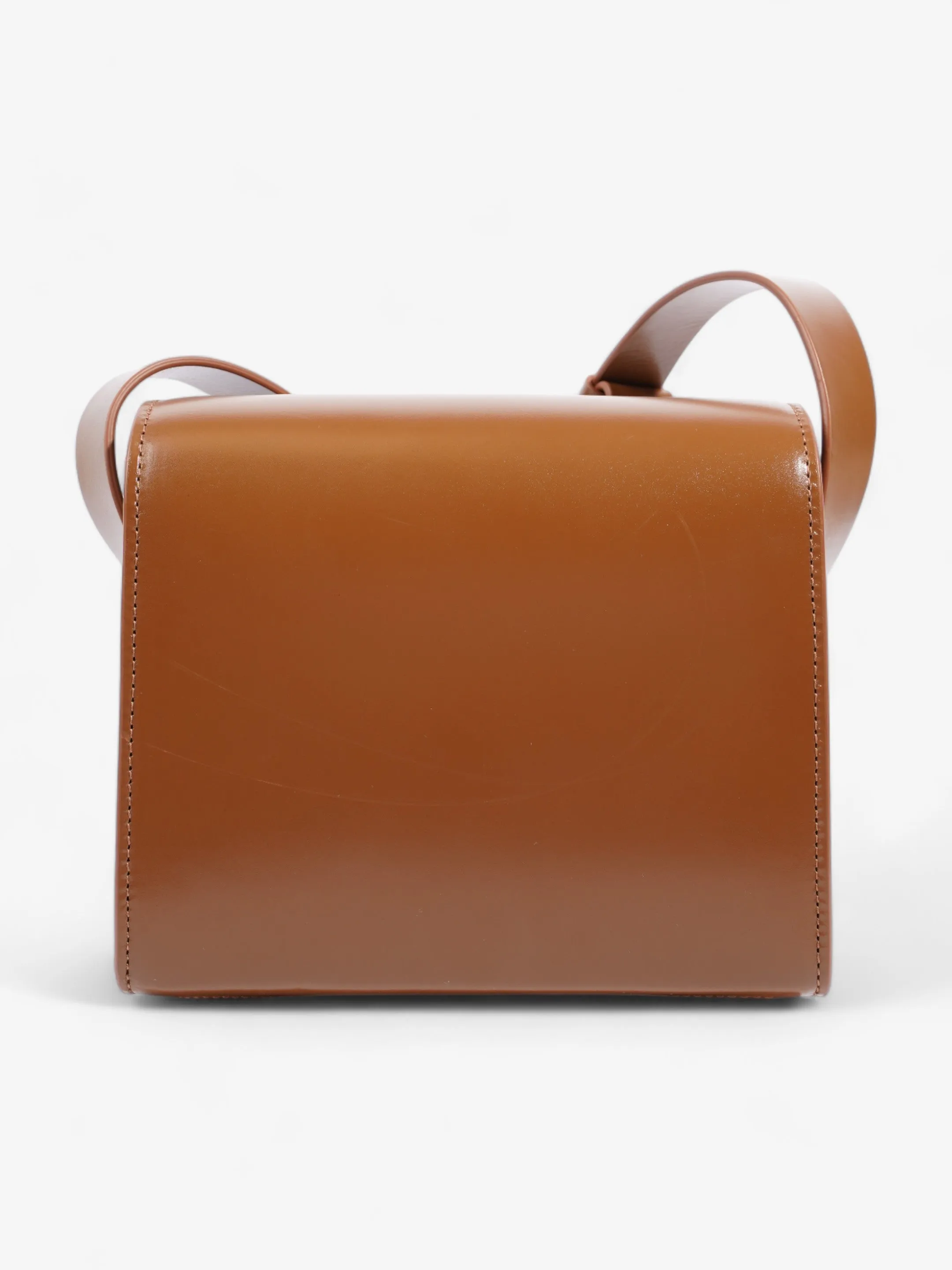 Lemaire Camera Boxy Shoulder Bag Brown Calfskin Leather