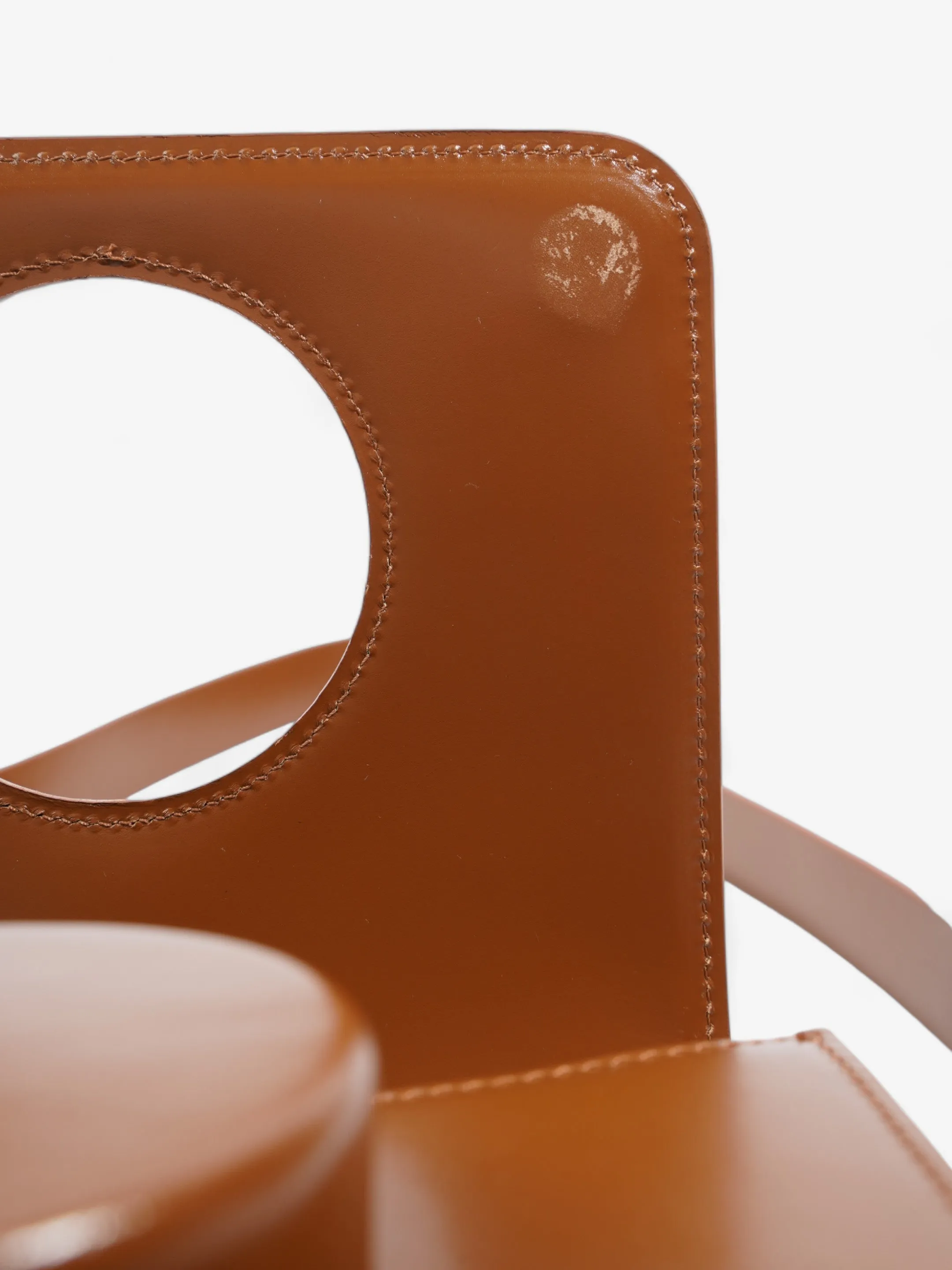 Lemaire Camera Boxy Shoulder Bag Brown Calfskin Leather