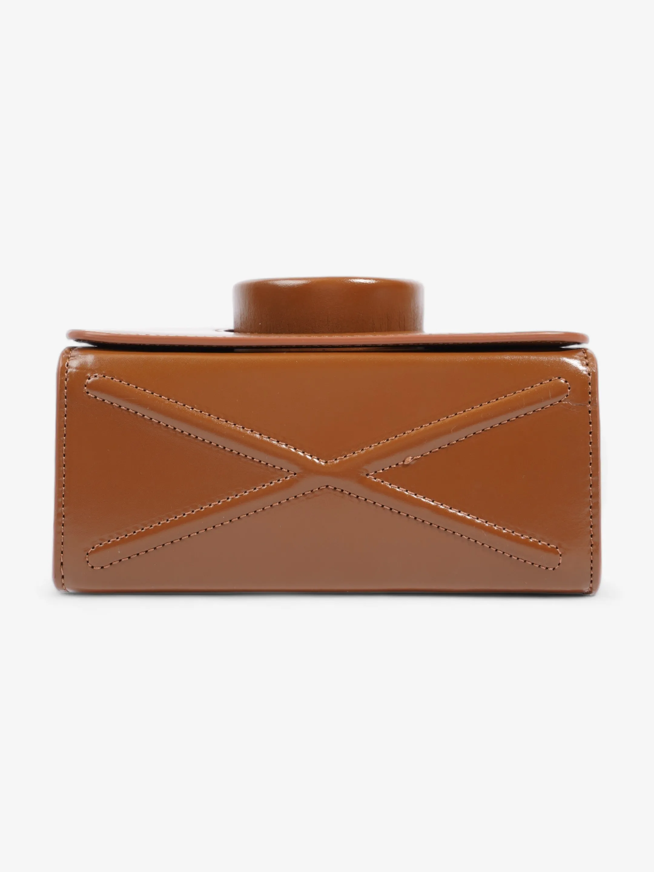 Lemaire Camera Boxy Shoulder Bag Brown Calfskin Leather
