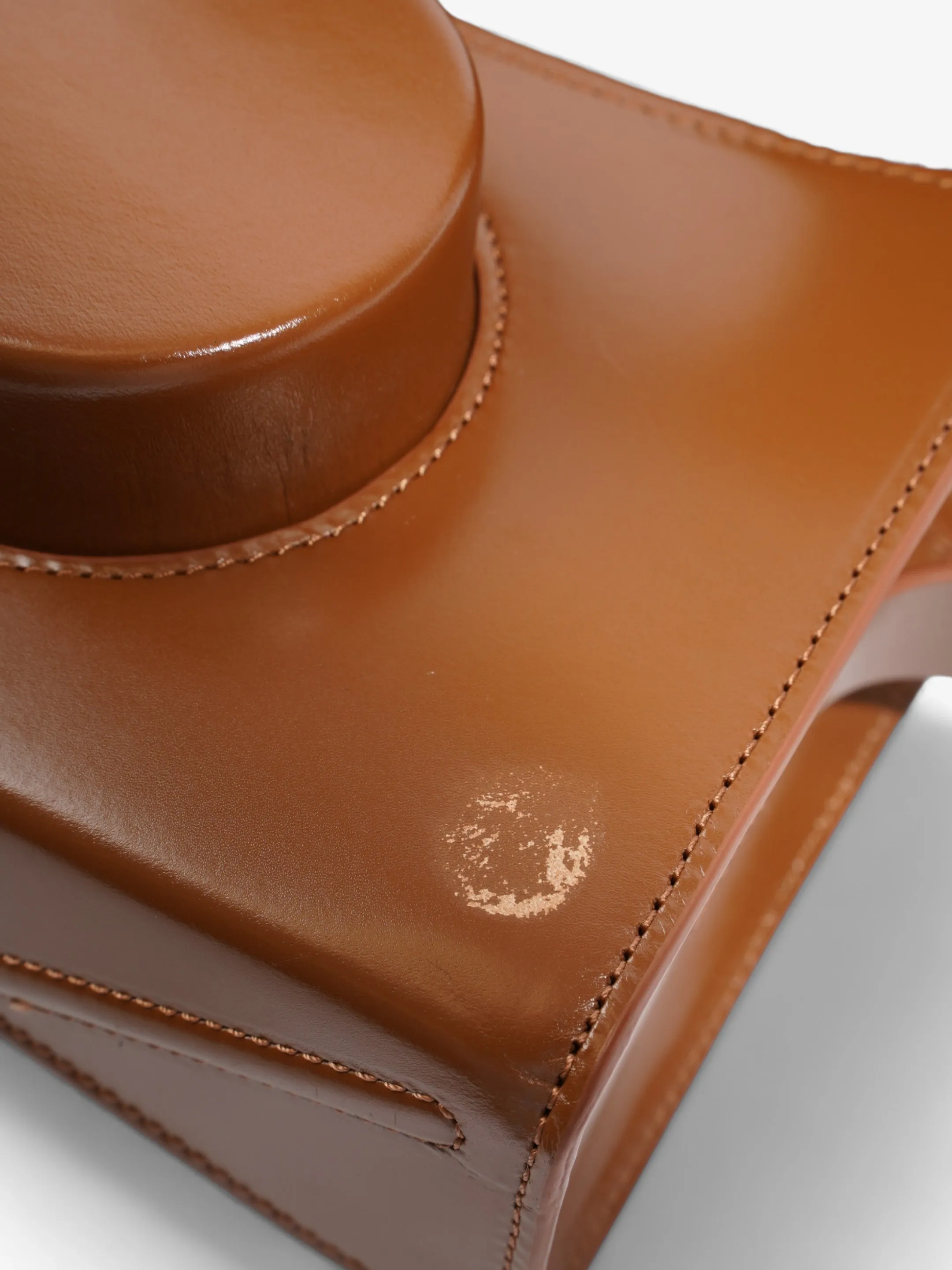 Lemaire Camera Boxy Shoulder Bag Brown Calfskin Leather