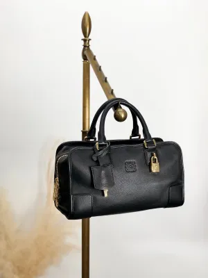 LOEWE Amazona28 Anagram Two-way Handbag Shoulder bag Black Vintage bagdfe