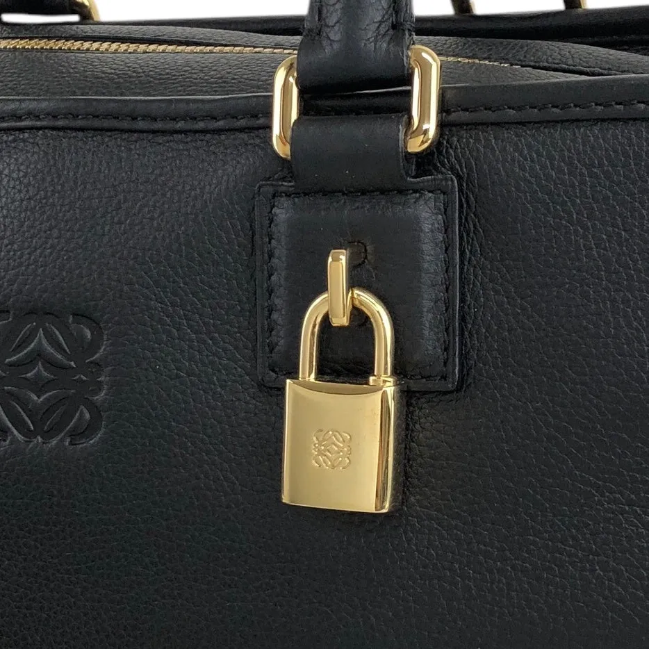 LOEWE Amazona28 Anagram Two-way Handbag Shoulder bag Black Vintage bagdfe