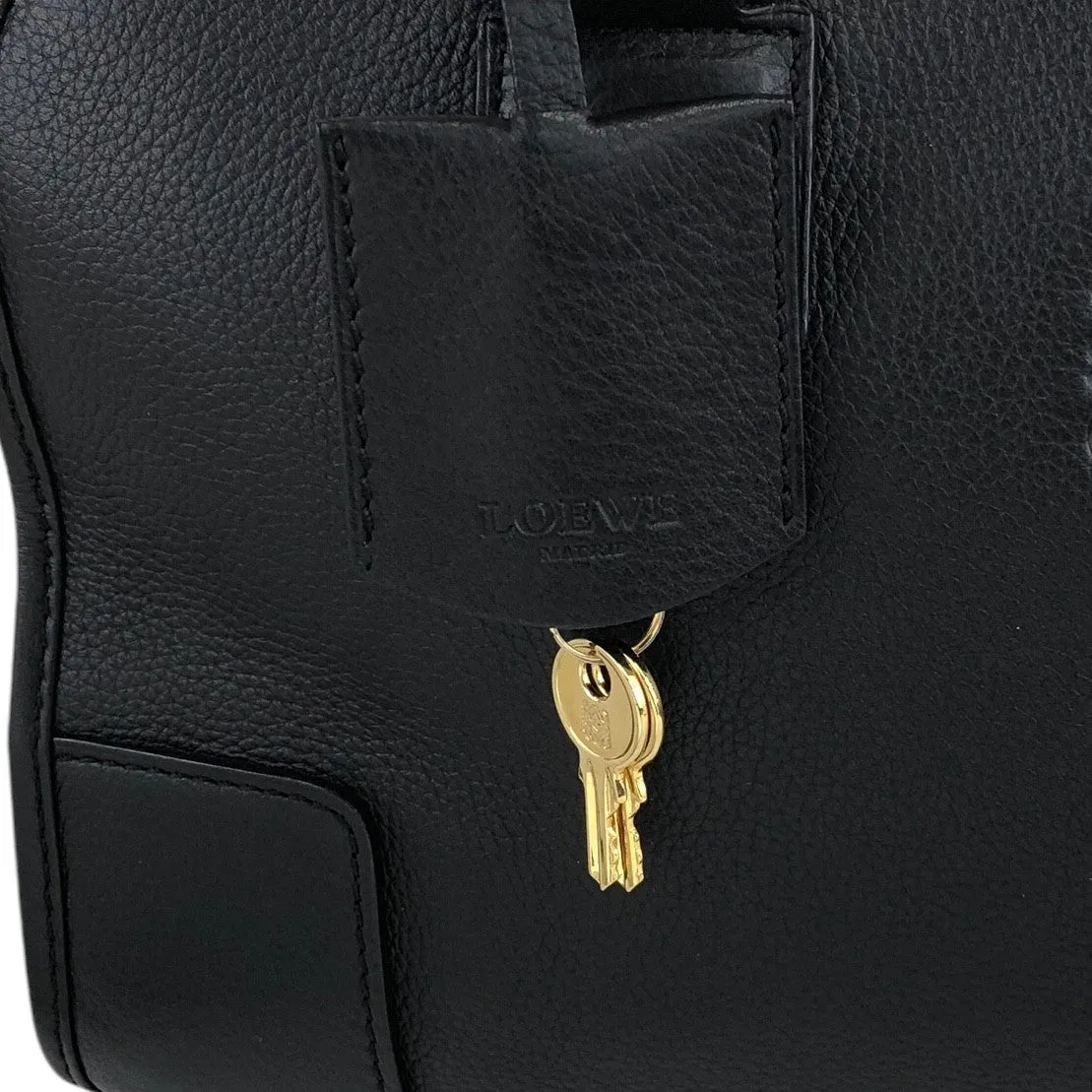 LOEWE Amazona28 Anagram Two-way Handbag Shoulder bag Black Vintage bagdfe