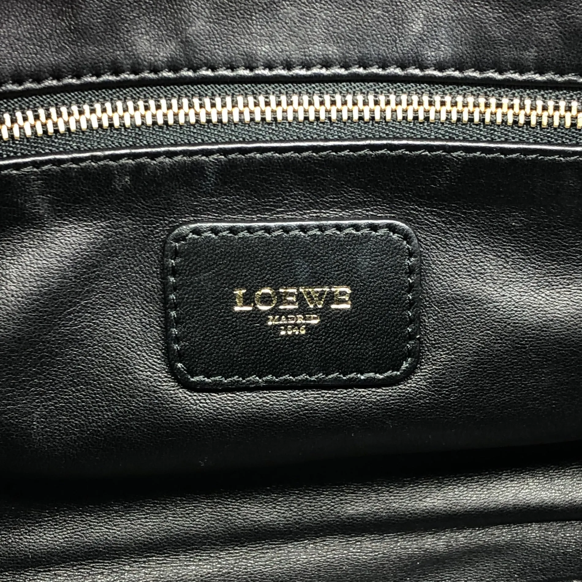 LOEWE Amazona28 Anagram Two-way Handbag Shoulder bag Black Vintage bagdfe