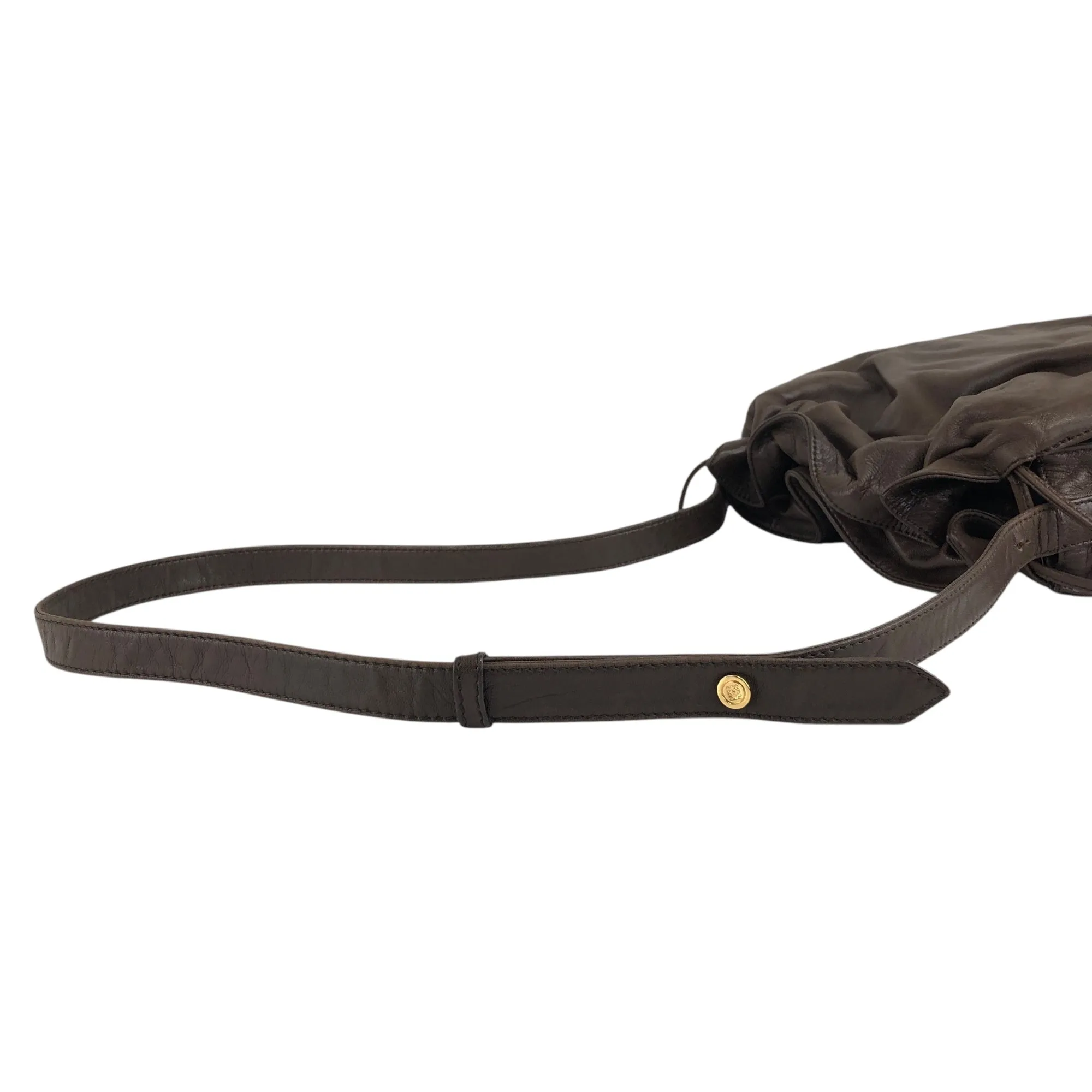 LOEWE Anagram Drawstring Shoulder bag Brown Vintage kki5m4