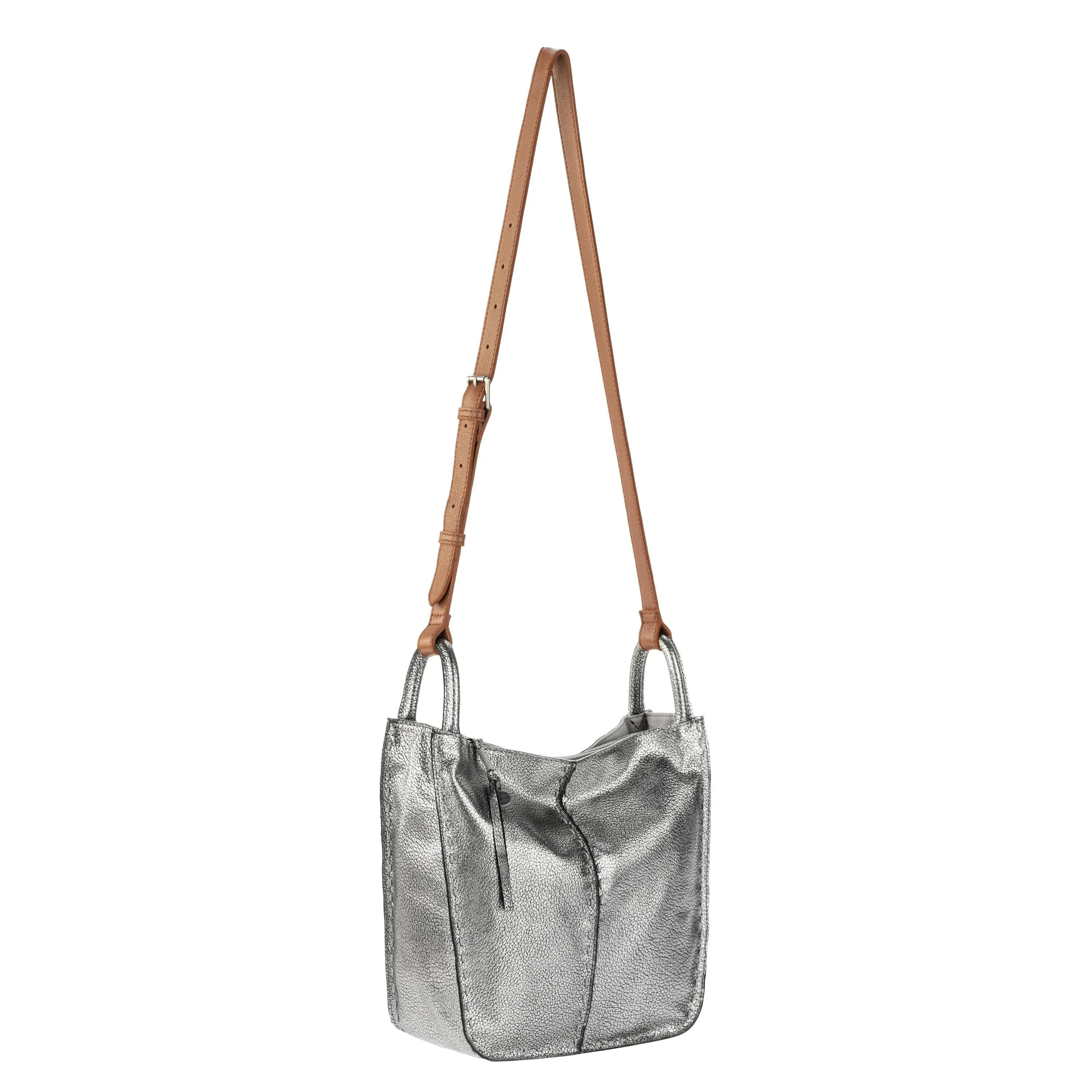 Los Feliz Crossbody - Leather - Dark Silver