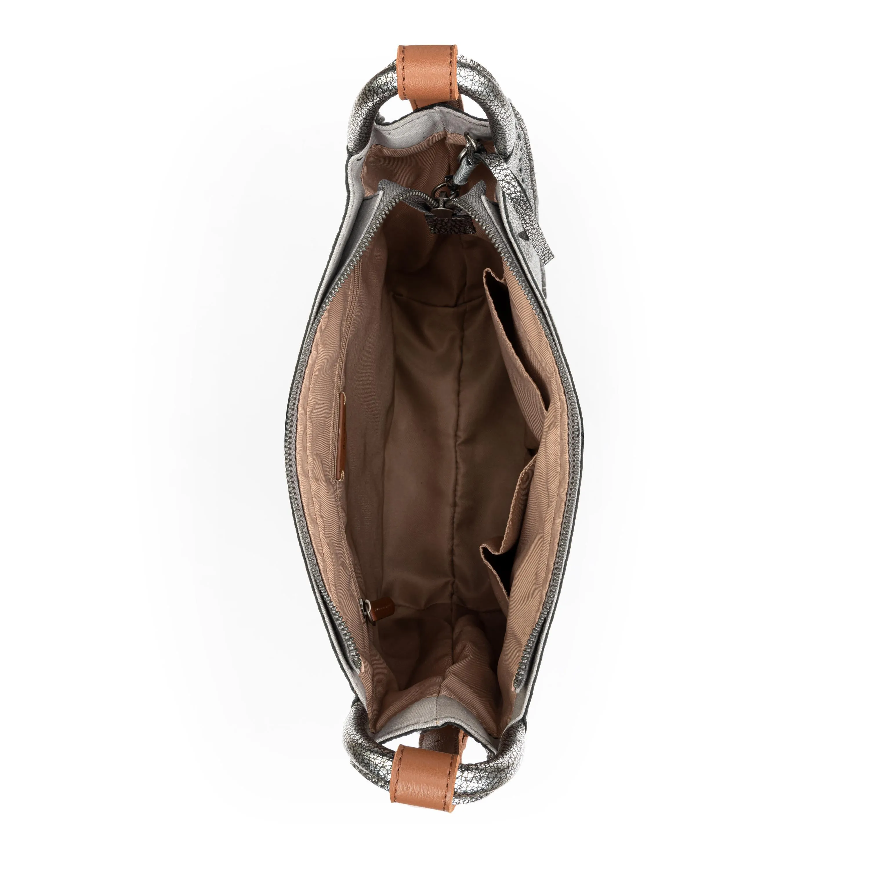 Los Feliz Crossbody - Leather - Dark Silver