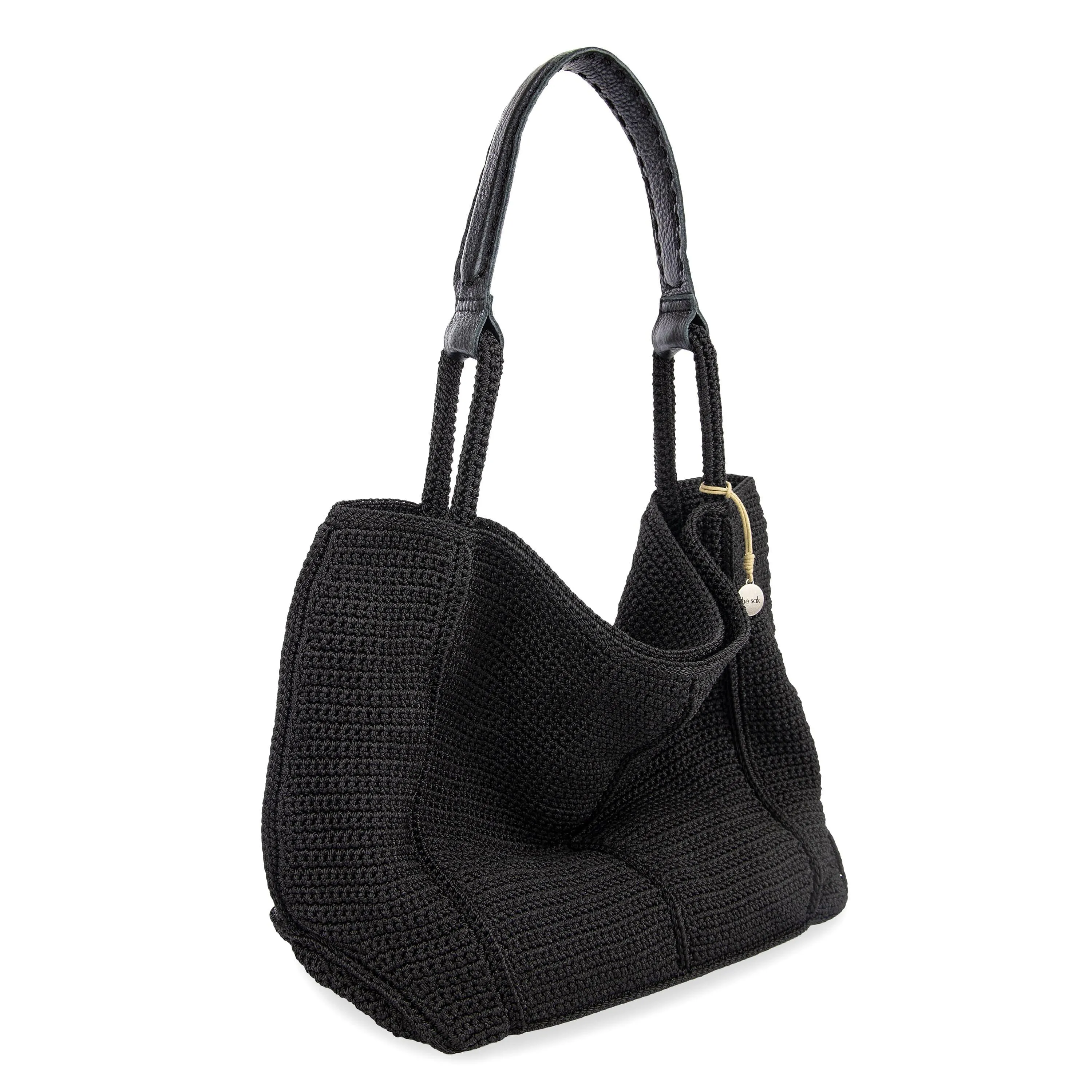 Los Feliz Large Tote - Hand Crochet - Black