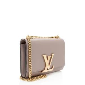 Louis Vuitton Calfskin Chain Louise Shoulder Bag (SHF-xSUMPv)