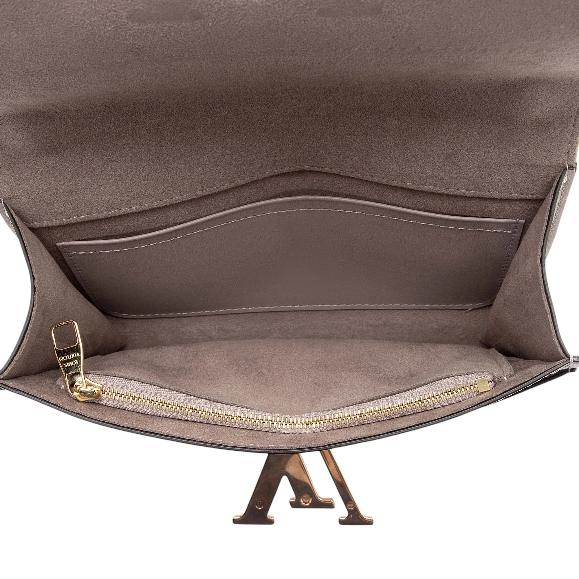 Louis Vuitton Calfskin Chain Louise Shoulder Bag (SHF-xSUMPv)