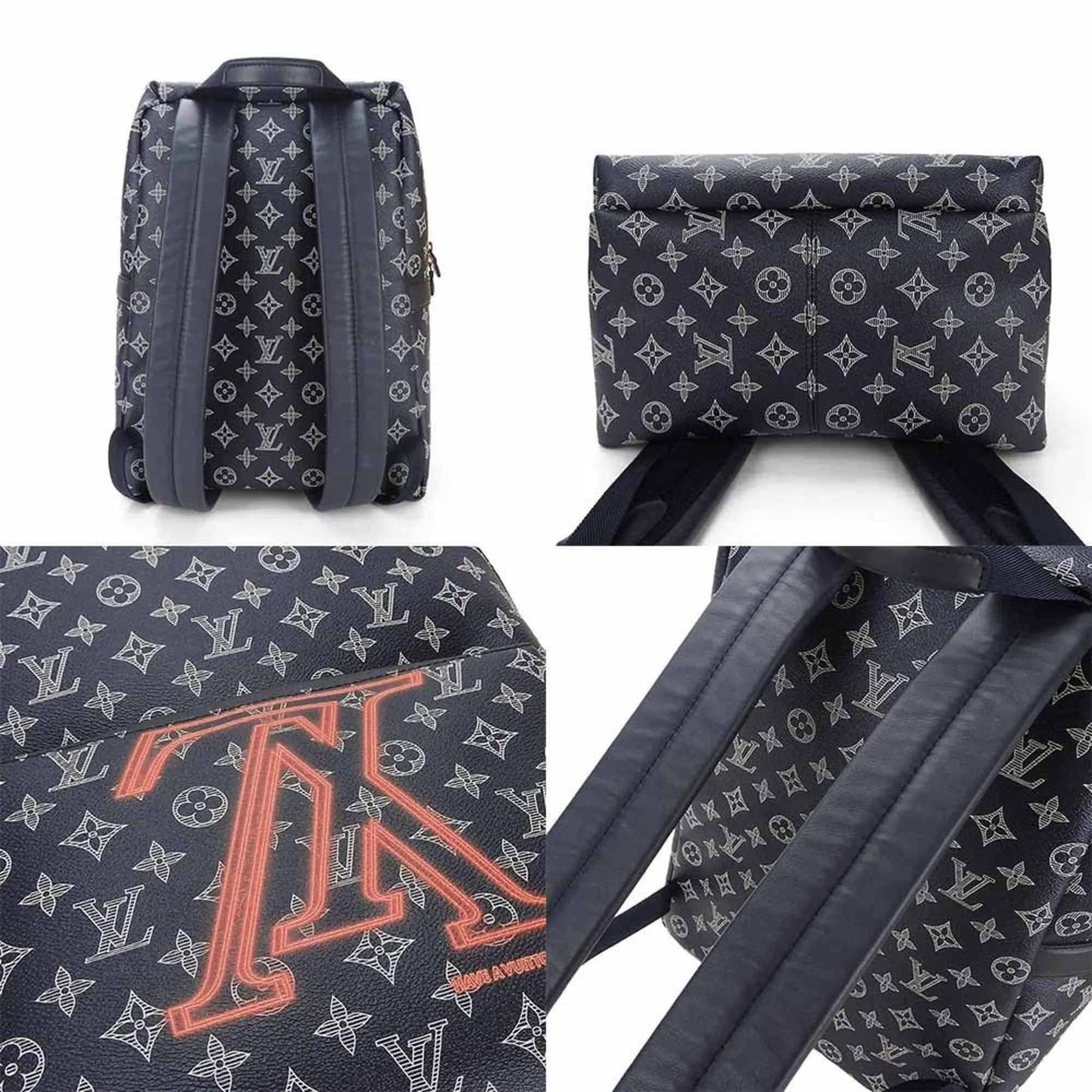 Louis Vuitton Navy Color Monogram Backpack (Pre-Owned)