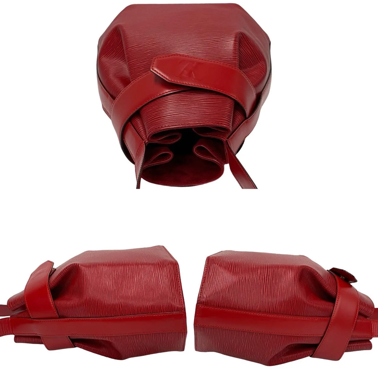 LOUIS VUITTON Shoulder Bag leather Red Epi Sack de Paul