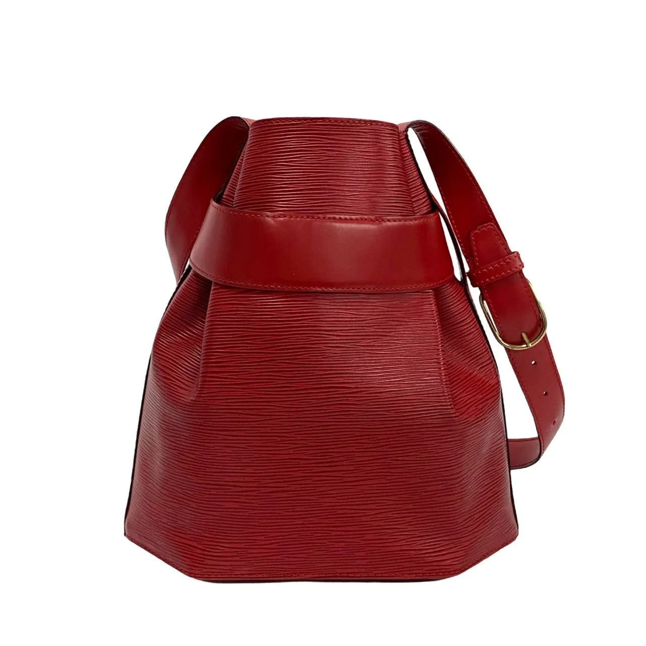 LOUIS VUITTON Shoulder Bag leather Red Epi Sack de Paul