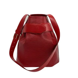 LOUIS VUITTON Shoulder Bag leather Red Epi Sack de Paul