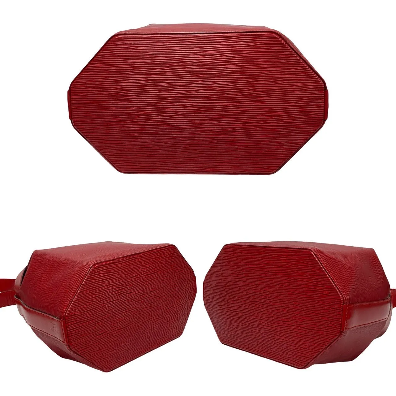 LOUIS VUITTON Shoulder Bag leather Red Epi Sack de Paul