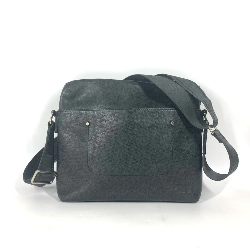 LOUIS VUITTON Shoulder Bag M30238 Taiga Leather black Taiga Watcher Messenger PM