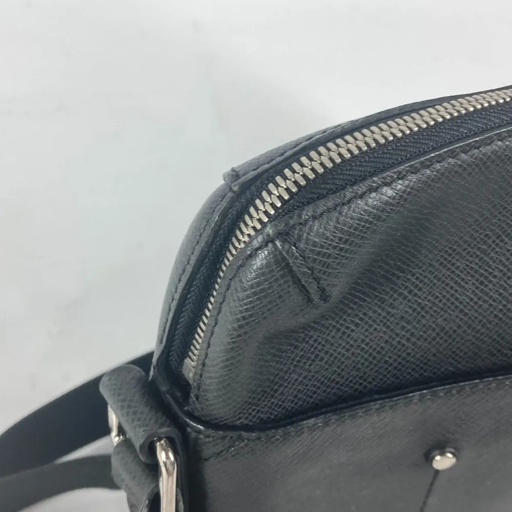 LOUIS VUITTON Shoulder Bag M30238 Taiga Leather black Taiga Watcher Messenger PM