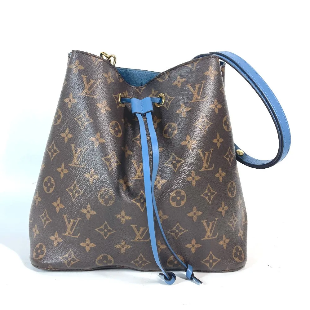 LOUIS VUITTON Shoulder Bag M43569 Monogram canvas Brown x blue Monogram Neonoe