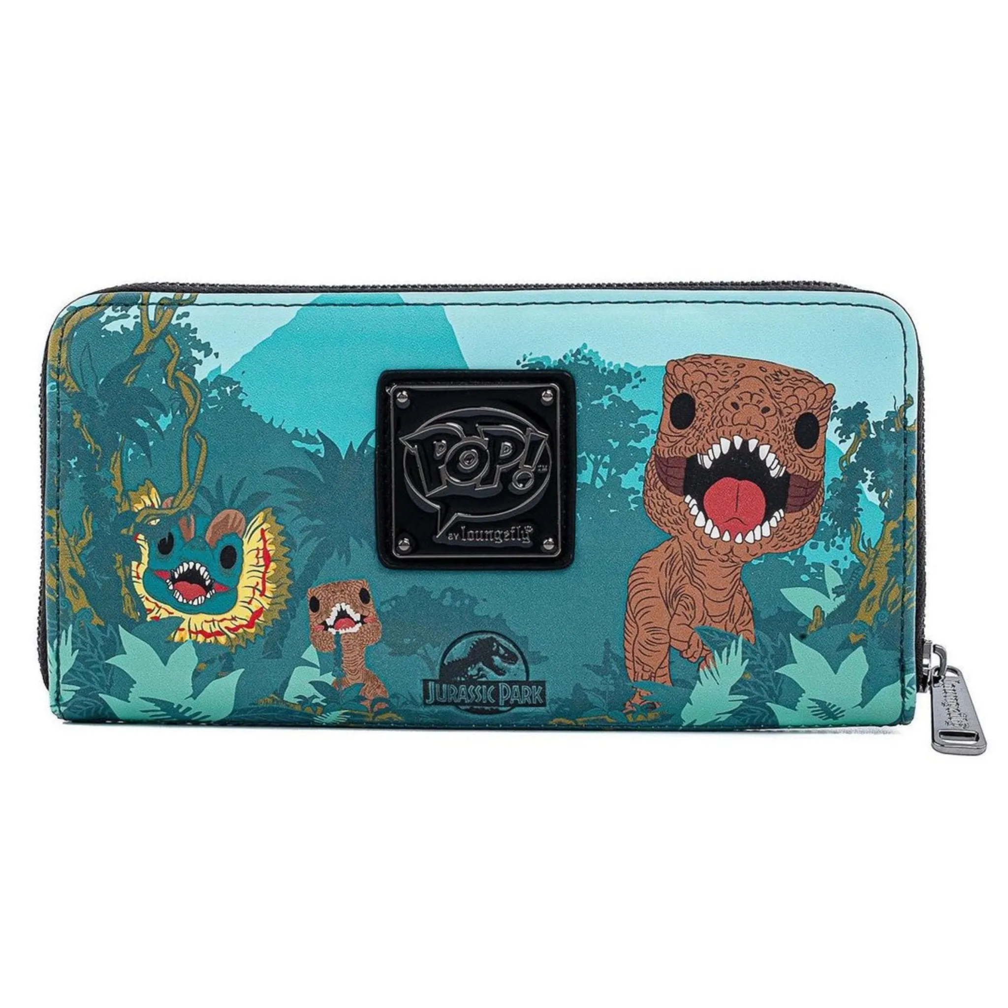 Loungefly Jurassic Park Gates Zip Around Purse