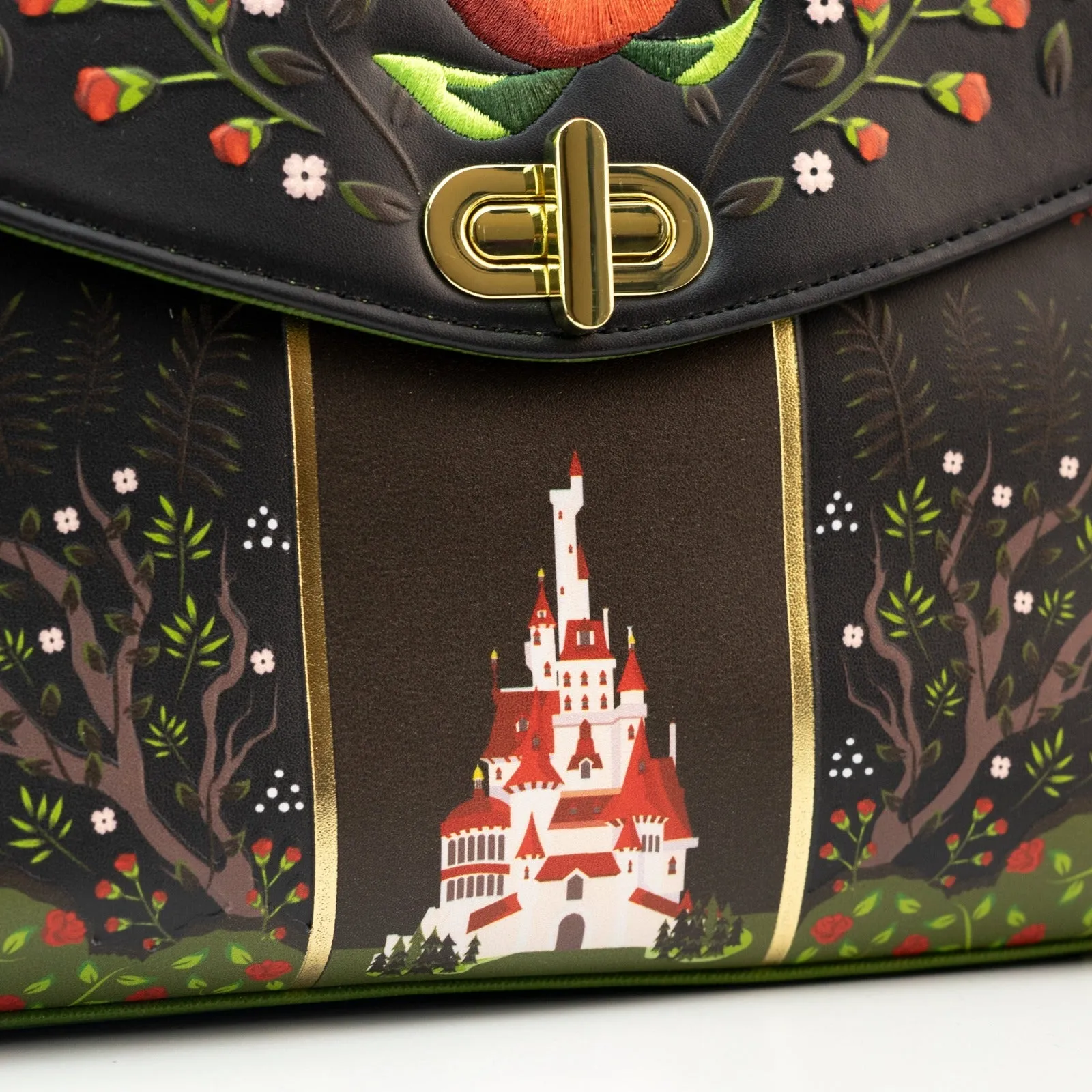 Loungefly x Disney Beauty and the Beast The Enchanted Rose Crossbody Bag