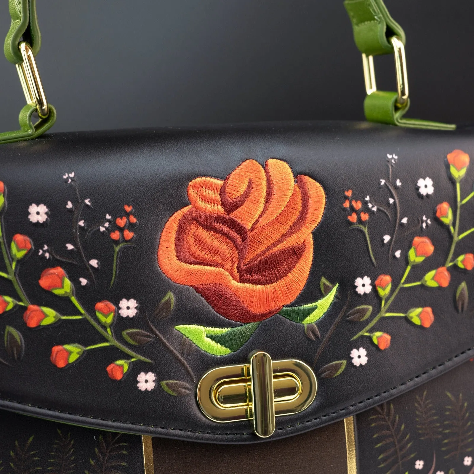 Loungefly x Disney Beauty and the Beast The Enchanted Rose Crossbody Bag