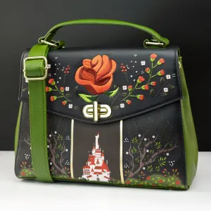 Loungefly x Disney Beauty and the Beast The Enchanted Rose Crossbody Bag