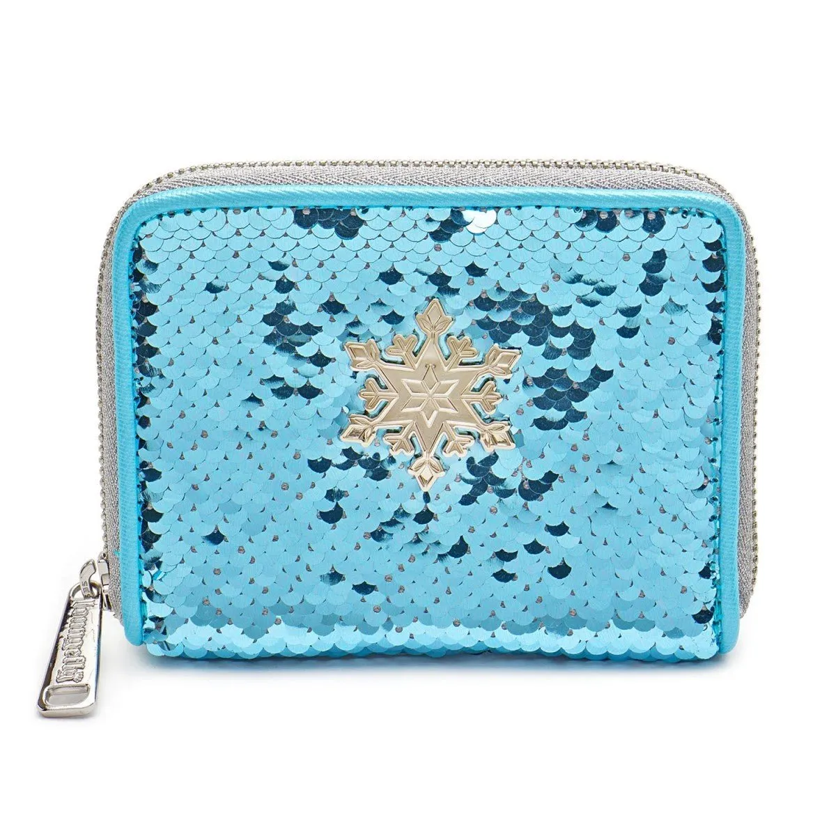 Loungefly X Disney Frozen Elsa Reversible Sequin Zip Around Purse