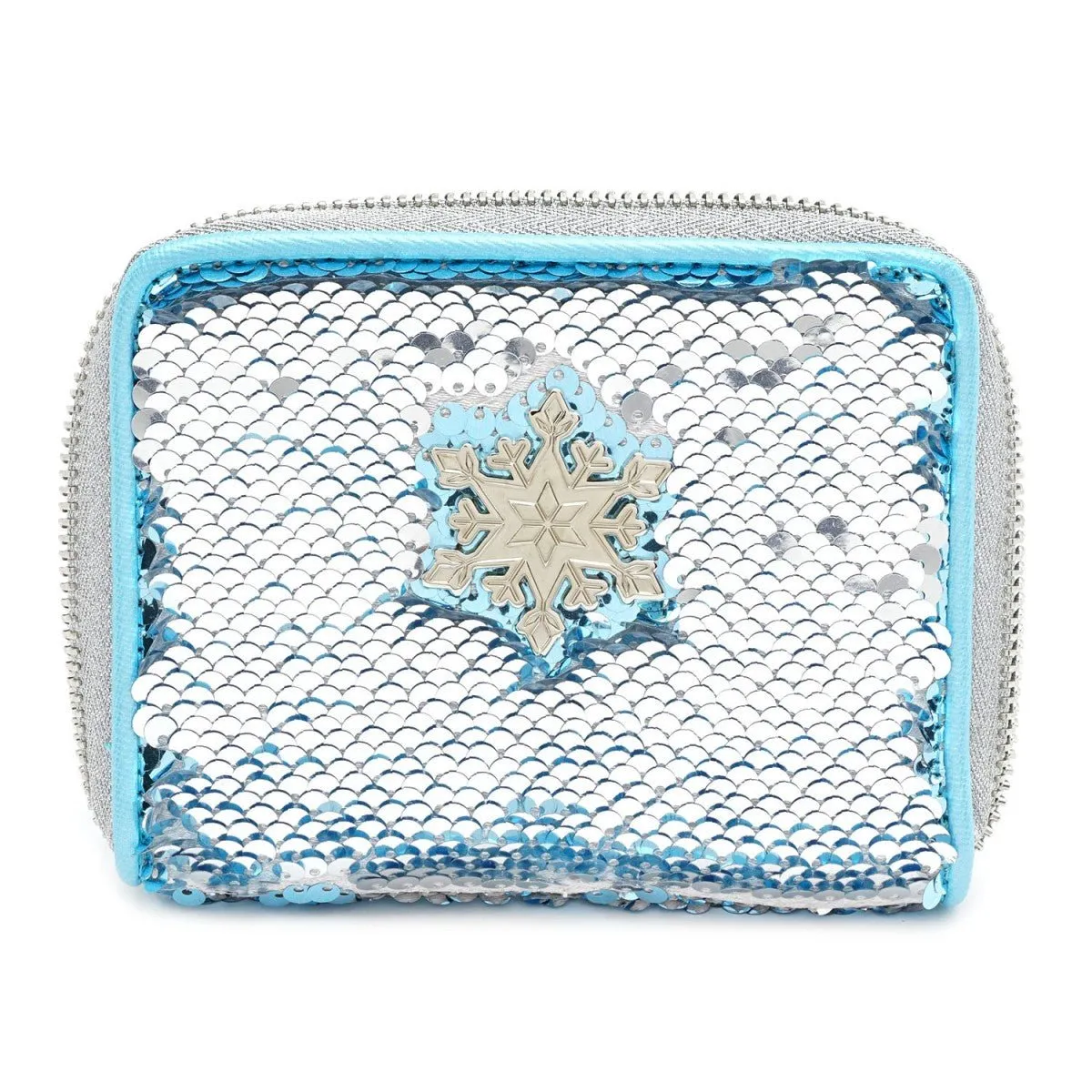 Loungefly X Disney Frozen Elsa Reversible Sequin Zip Around Purse