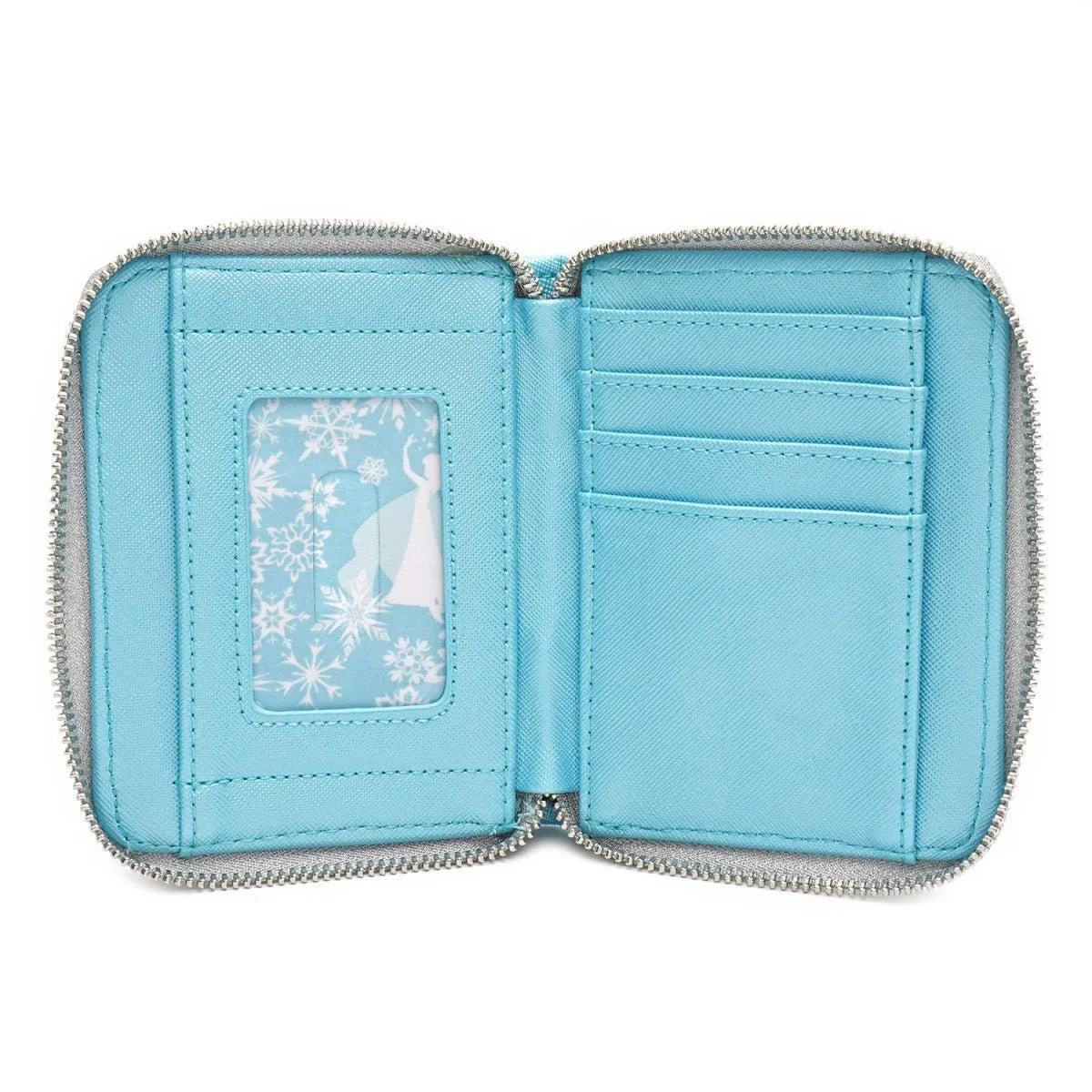 Loungefly X Disney Frozen Elsa Reversible Sequin Zip Around Purse