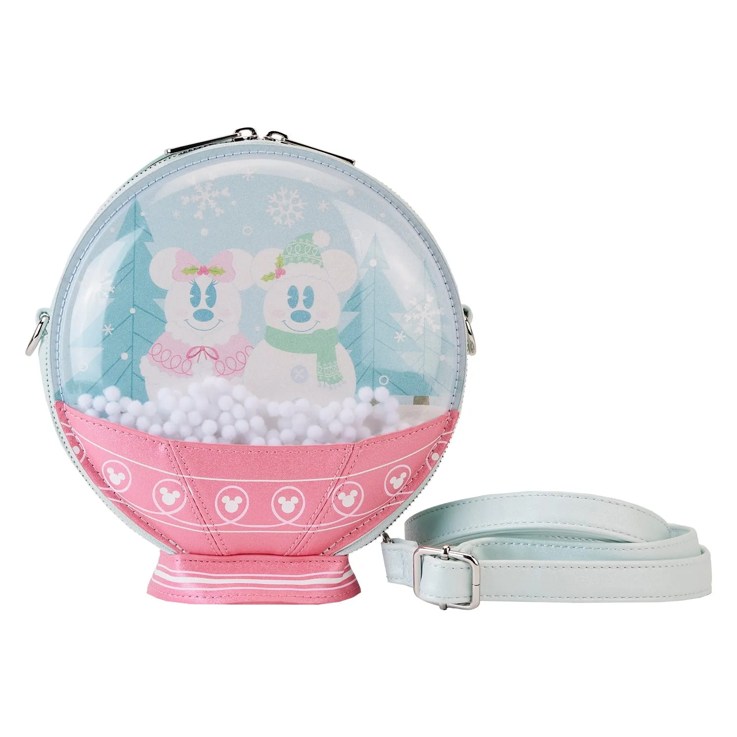 Loungefly x Disney Mickey and Friends Winter Snow Globe Crossbody Bag