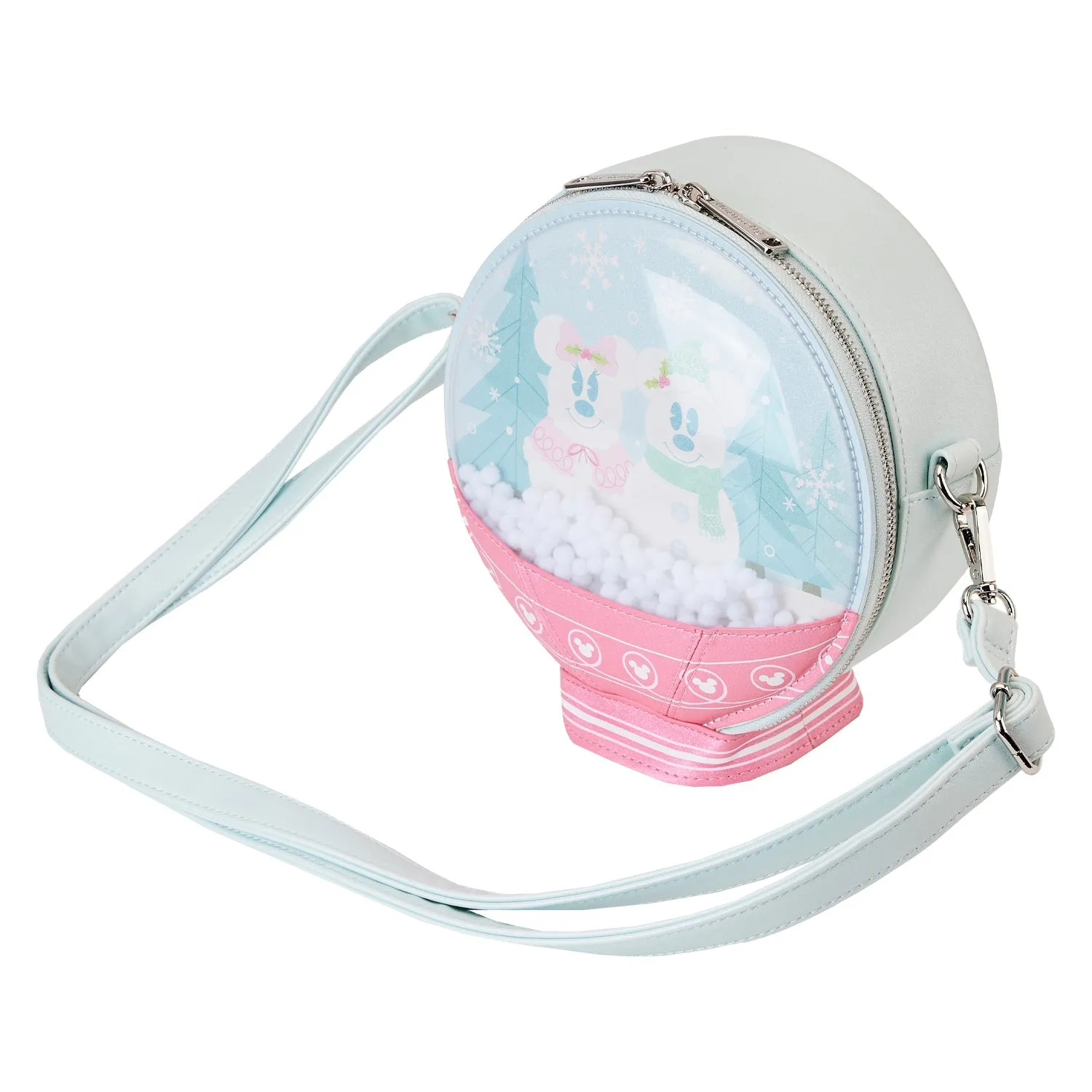 Loungefly x Disney Mickey and Friends Winter Snow Globe Crossbody Bag