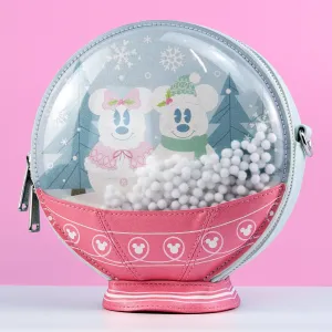 Loungefly x Disney Mickey and Friends Winter Snow Globe Crossbody Bag