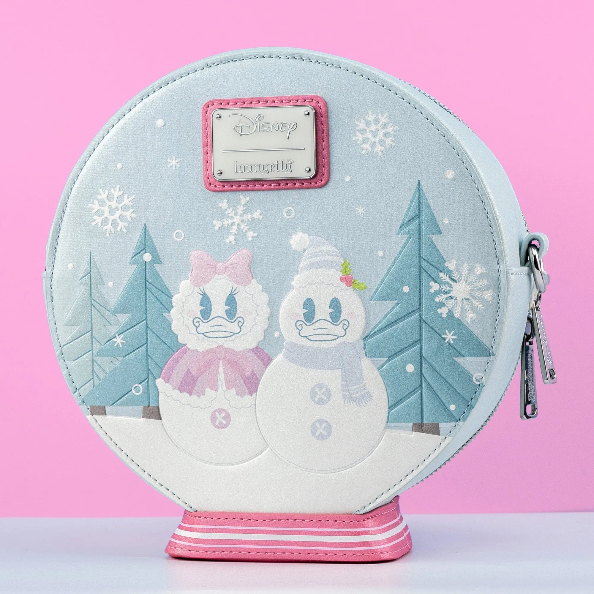 Loungefly x Disney Mickey and Friends Winter Snow Globe Crossbody Bag