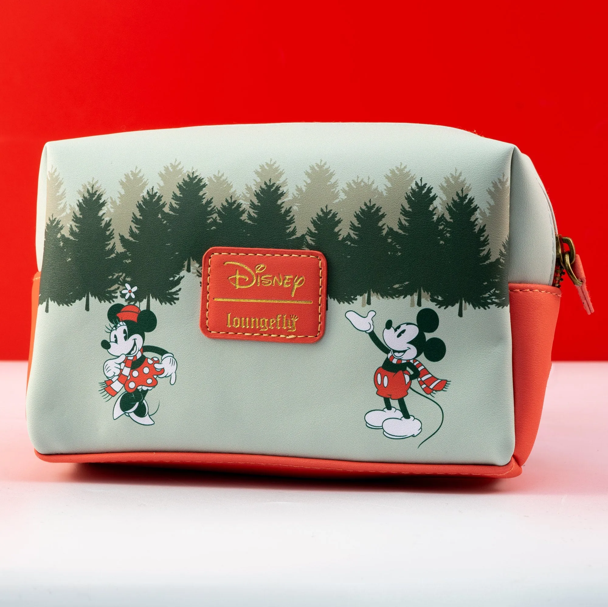 Loungefly x Disney Mickey and Minnie Mouse Christmas Cosmetics Bag