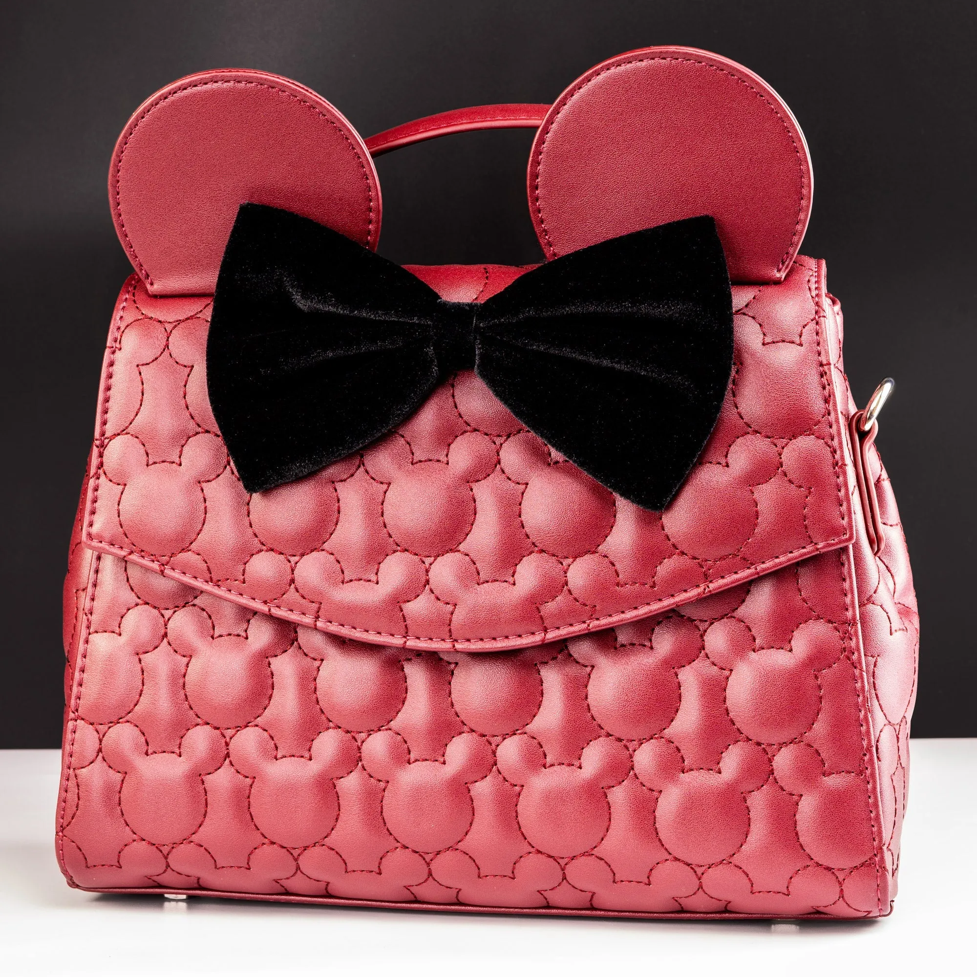 Loungefly x Disney Minnie Mouse Maroon Quilted Crossbody bag