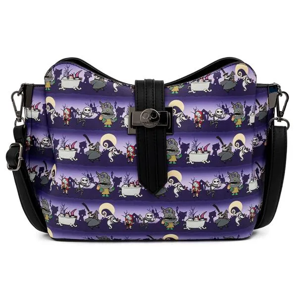 Loungefly x Disney Nightmare Before Christmas Halloween Line Crossbody Bag