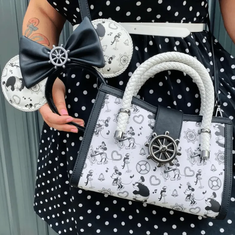 Loungefly x Disney Steamboat Willie All Over Print Crossbody Bag