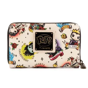 Loungefly x Disney Villains Tattoo All Over Print Purse