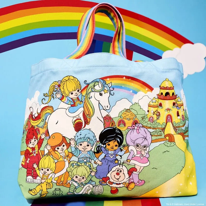 Loungefly x Hallmark Rainbow Brite Gang Rainbow Handle Canvas Tote Bag