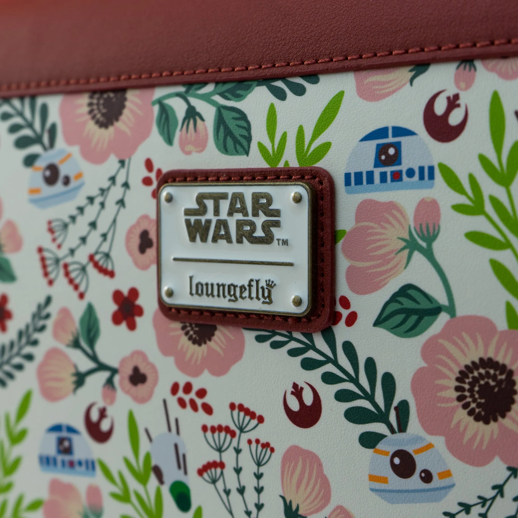 Loungefly x Star Wars Rebel Droids Floral Print Crossbody Bag